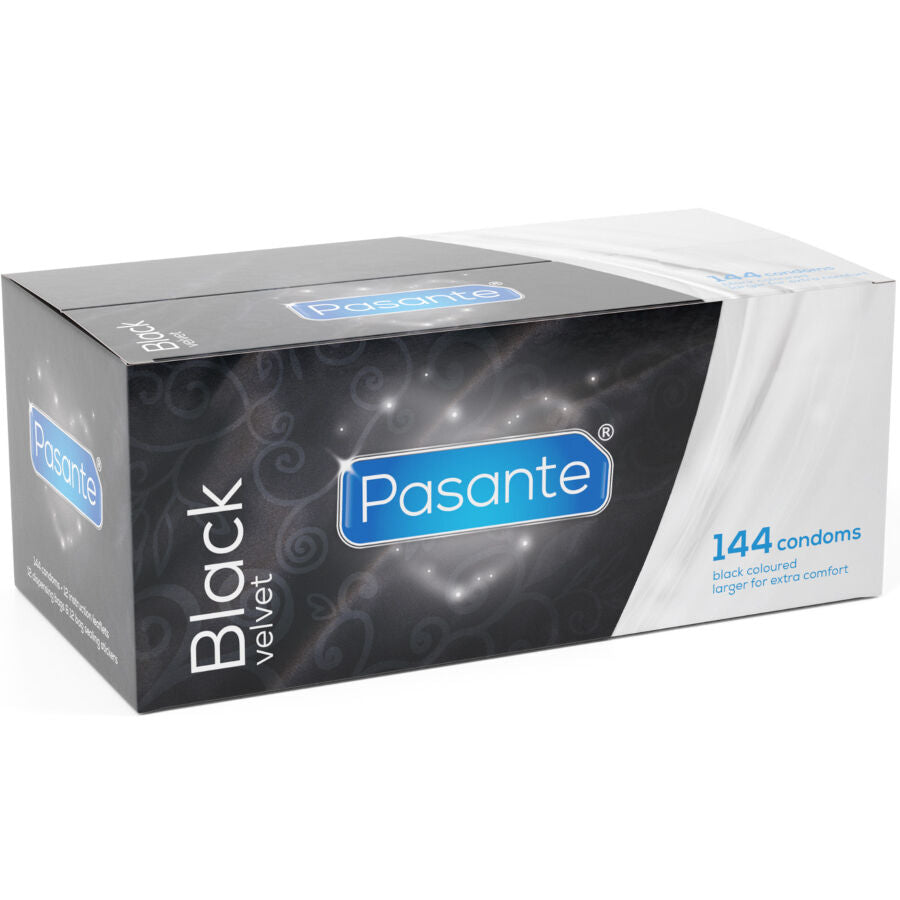 PASANTE - PRESERVATIVI IN VELLUTO NERO SCATOLA DA 144 PZ