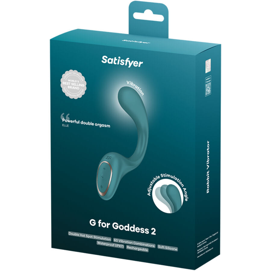 SATISFYER - G FOR GODDESS 2 VIBRATORE RABBIT VERDE BOTTIGLIA