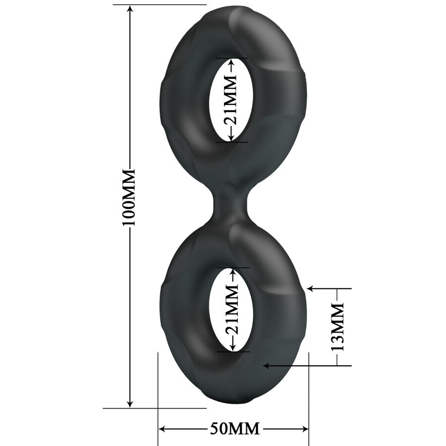 CRAZY BULL - RADWAN DOPPIO ANELLO PENE IN SILICONE MODELLO 19