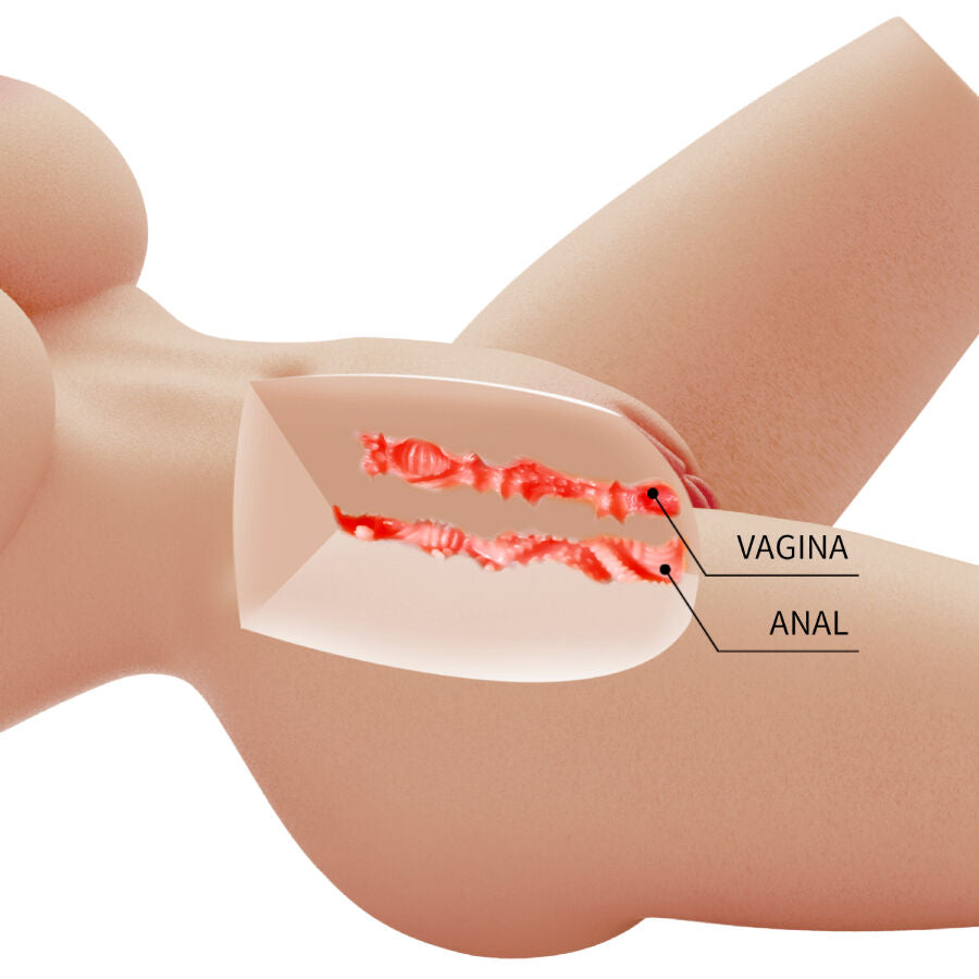 CRAZY BULL - LILY MASTURBATORE TORSO FEMMINILE REALISTICO CON VAGINA E ANO 4 KG