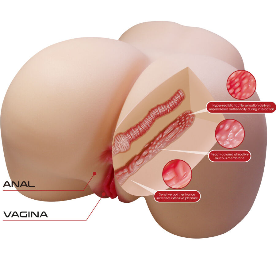 CRAZY BULL - JULIA MASTURBATORE CULO FEMMINILE REALISTICO CON VAGINA E ANO 11 KG