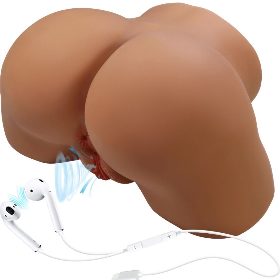 CRAZY BULL - GERIANN MASTURBATORE CULO FEMMINILE REALISTICO VIBRANTE VAGINA E ANO CON ASPIRAZIONE E SUONO 5,5 KG