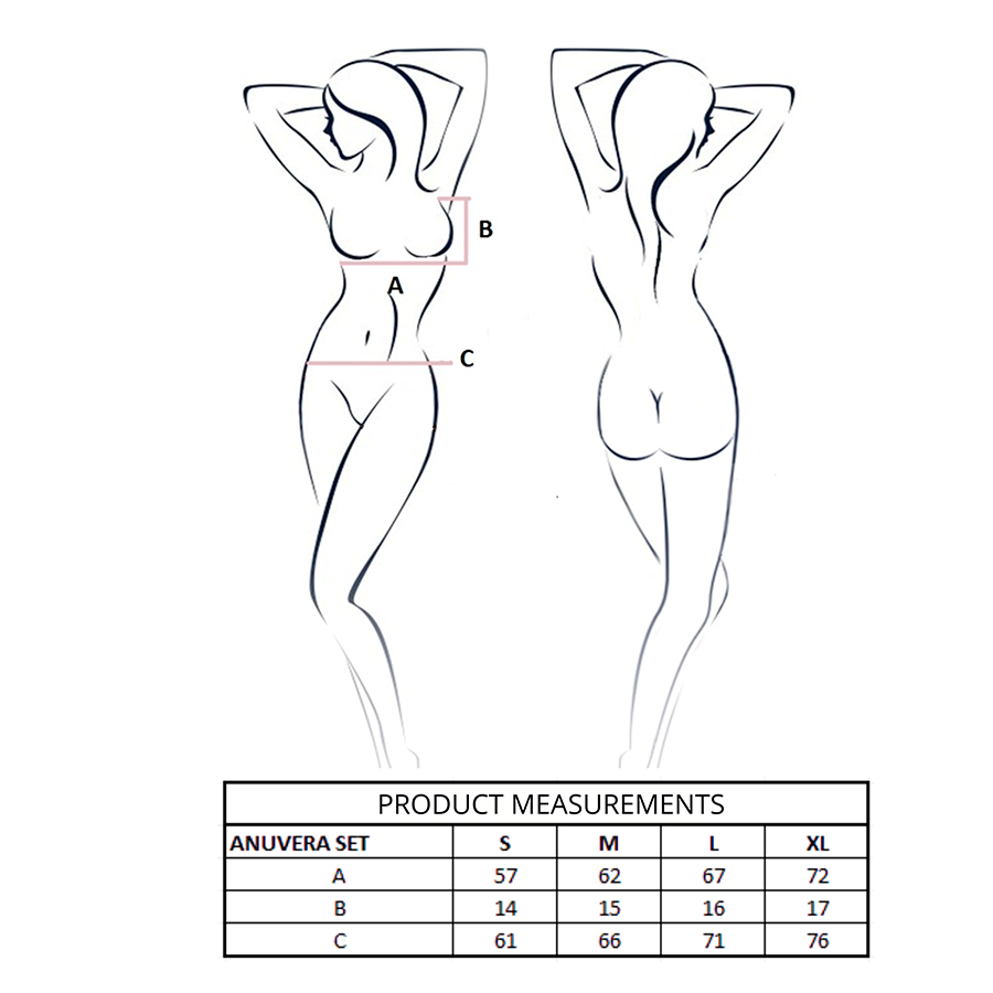 PASSION - ANUVERA SET REGGISENO + PERIZOMA ARANCIO L/XL