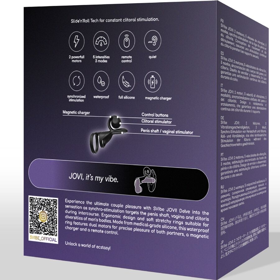 SNAIL VIBE - JOVI ANELLO DI COPPIA CON TELECOMANDO NERO