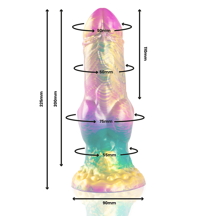 EPIC - IRIS DILDO CON TESTICOLI ARCOBALENO