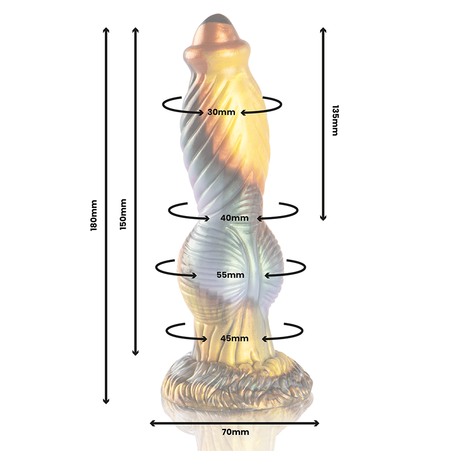 DILDO VIBRANTE, RICARICABILE CON TELECOMANDO, SILICONE PREMIUM