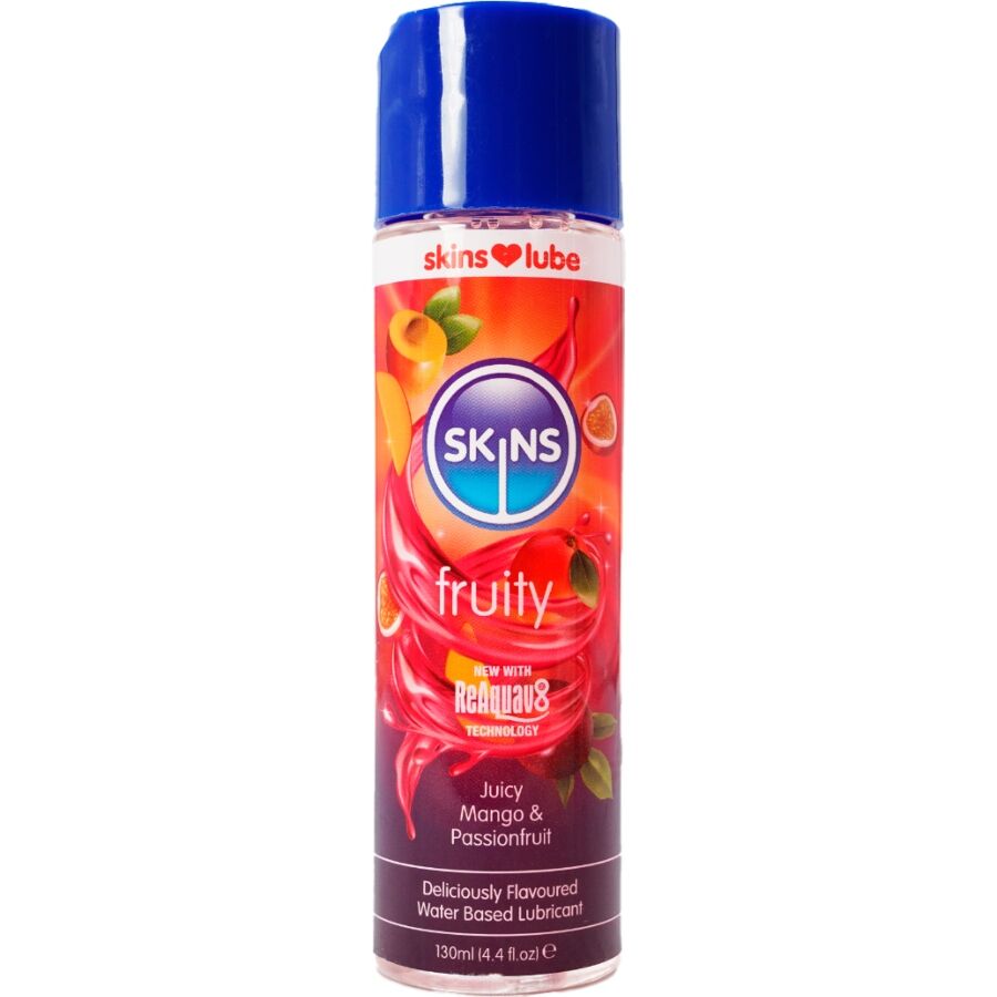 SKINS - LUBRIFICANTE FRUTTATO A BASE D'ACQUA MANGO E FRUTTO DELLA PASSIONE 130 ML