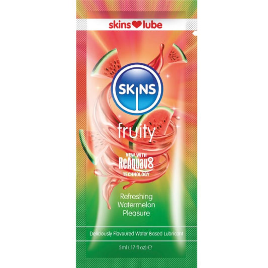 SKINS - LUBRIFICANTE FRUTTATO A BASE D'ACQUA ANGURIA MONODOSE 5 ML