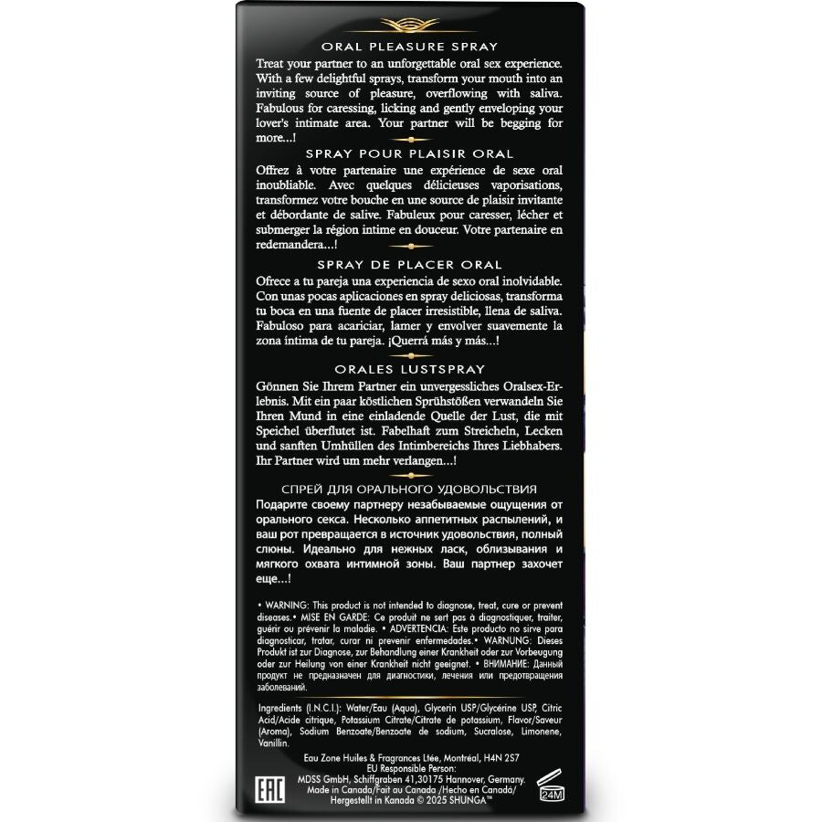 SHUNGA - WAVES OF PLEASURE SPRAY PER SESSO ORALE AROMA FRUTTI ESOTICI 20 ML