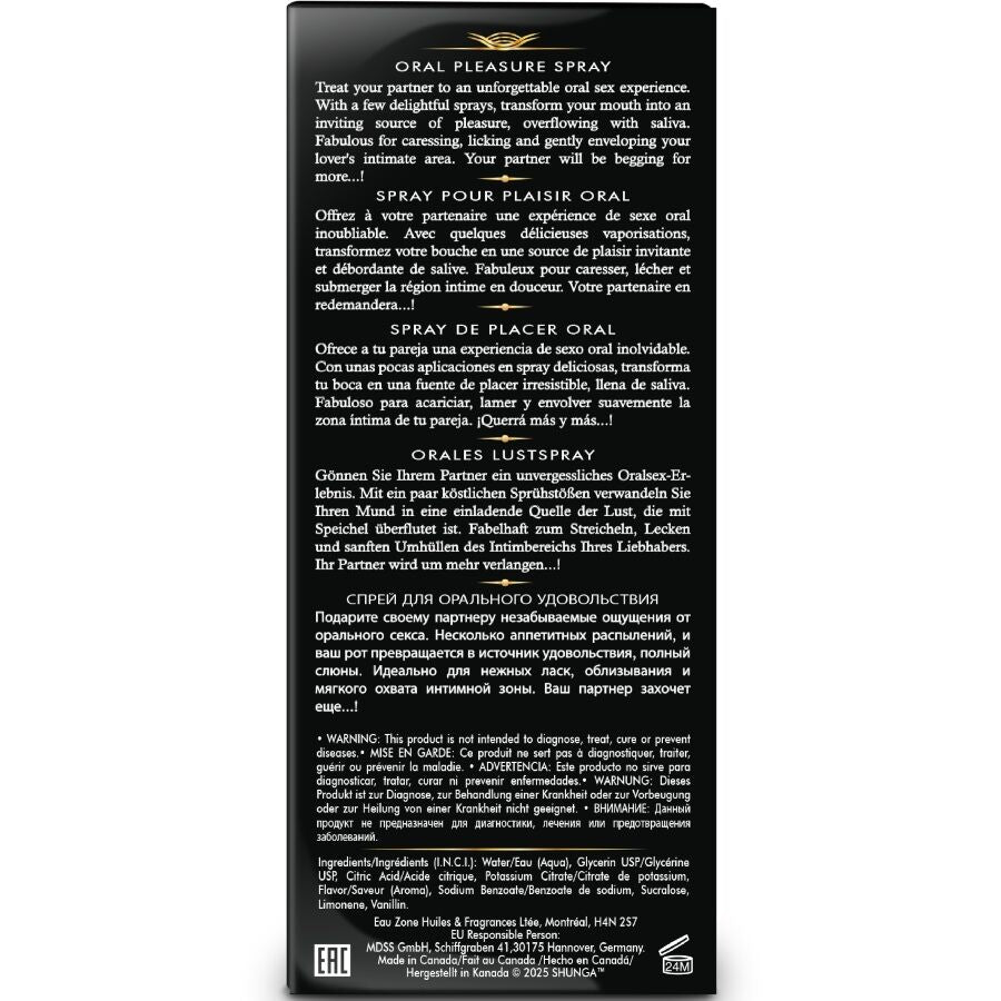 SHUNGA - WAVES OF PLEASURE SPRAY PER SESSO ORALE AROMA ANGURIA 20 ML
