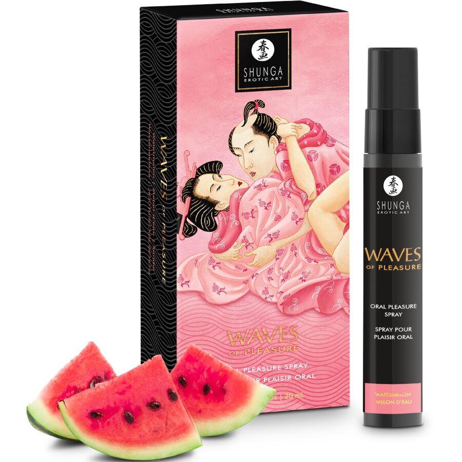 SHUNGA - WAVES OF PLEASURE SPRAY PER SESSO ORALE AROMA ANGURIA 20 ML