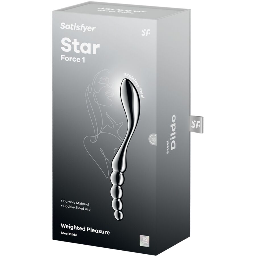 SATISFYER - STAR FORCE 1 DILDO A DOPPIA ESTREMITÀ IN ACCIAIO INOX