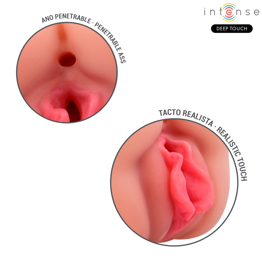 MASTURBATORE DOPPIO BOCCA E VAGINA, REALISMO INTENSO, TPE PREMIUM SENZA FTALATI