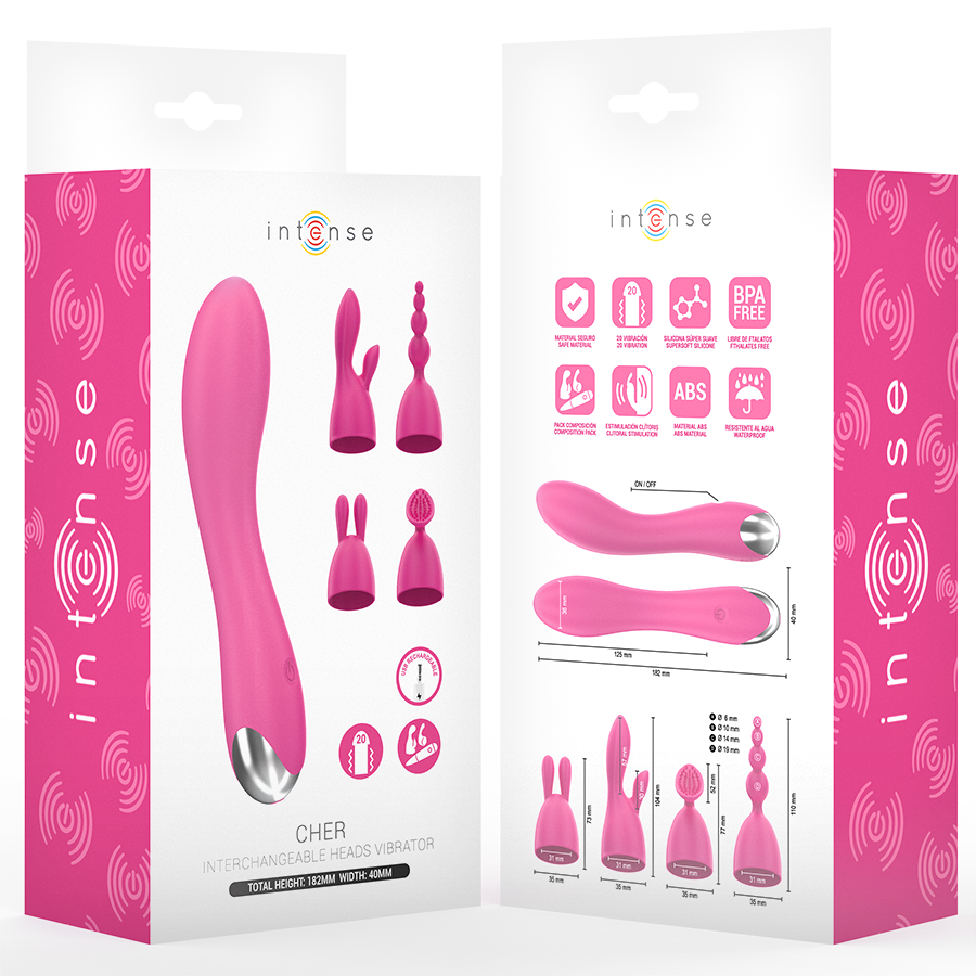 VIBRATORE, 20 MODALITÀ, 4 TESTINE INTERCAMBIABILI