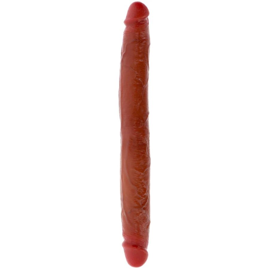 GET REAL DOPPIA ESTREMITÀ, SILICONE PREMIUM, PREPUZIO MOBILE, 35 CM