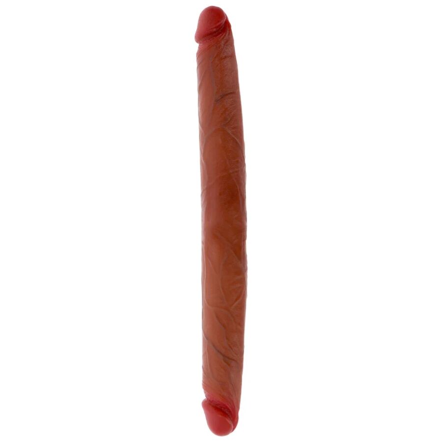 DILDO DOPPIO IN SILICONE REALISTICO, PREPUZIO MOBILE, 40 CM
