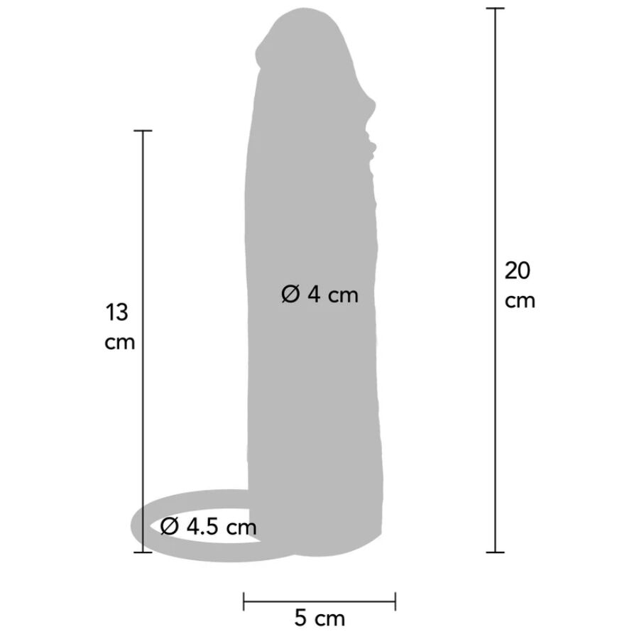 GUAINA IN SILICONE, REALISTICA E FLESSIBILE, 20 CM