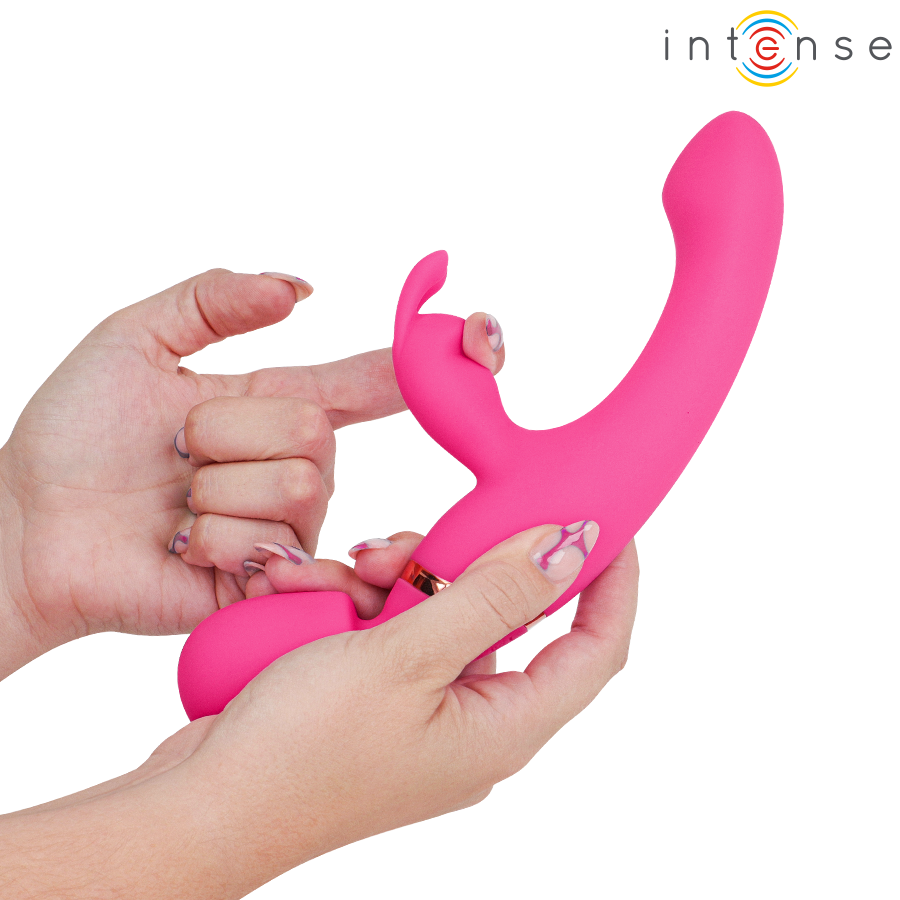 VIBRATORE DOPPIO, STIMOLAZIONE 2 IN 1 CONIGLIO E BACCHETTA, 10 MODALITÀ VIBRAZIONE