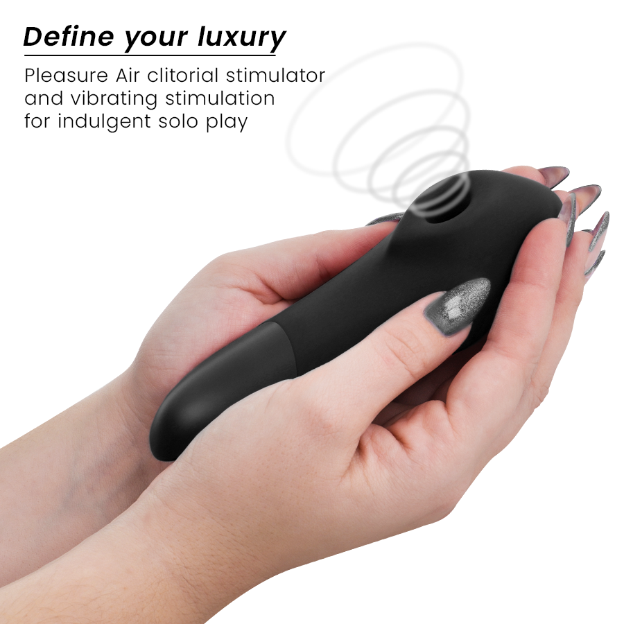 STIMOLATORE CLITORIDEO 2 IN 1 CON PLEASURE AIR, VIBRAZIONI POTENTI, IMPERMEABILE IPX7