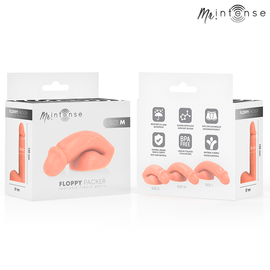 PACKER TAGLIA M, SILICONE MORBIDO, REALISTICO, IMPERMEABILE