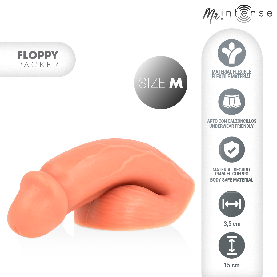 PACKER TAGLIA M, SILICONE MORBIDO, REALISTICO, IMPERMEABILE