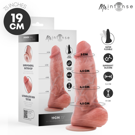 DILDO REALISTICO IN SILICONE, VENTOSA SUPER POTENTE, DESIGN ERGONOMICO 19 CM