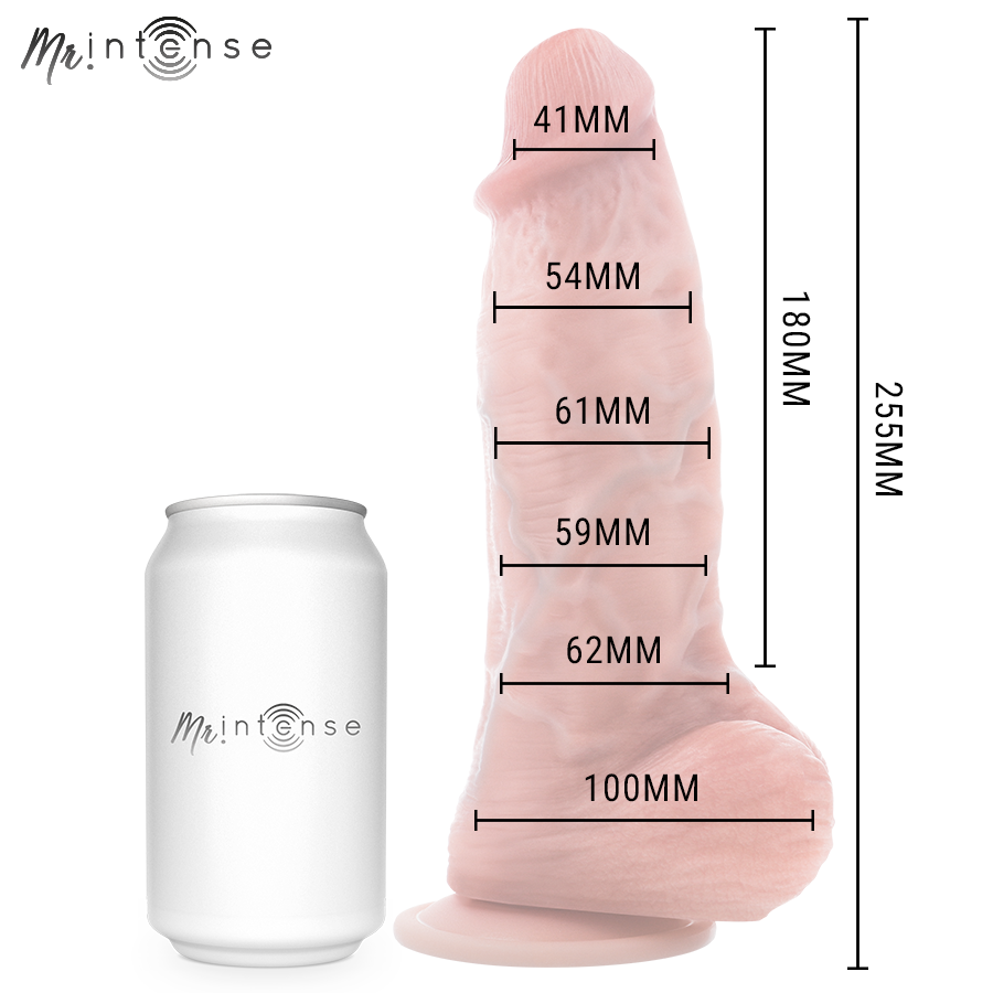 DILDO ULTRA REALISTICO, VENTOSA POTENTE, SILICONE MORBIDO 25,5 CM
