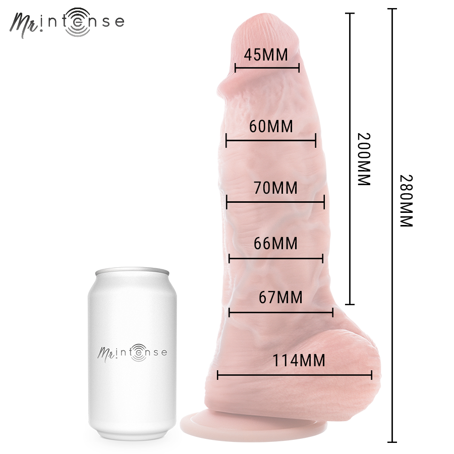 DILDO IN  SILICONE ULTRA REALISTICO, VENTOSA POTENTE, DESIGN ERGONOMICO, 28 CM