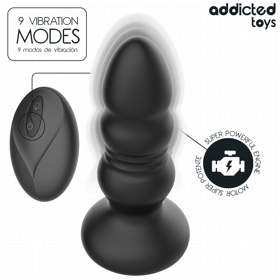 Plug anale rotante vibrante, telecomando, 18 funzioni