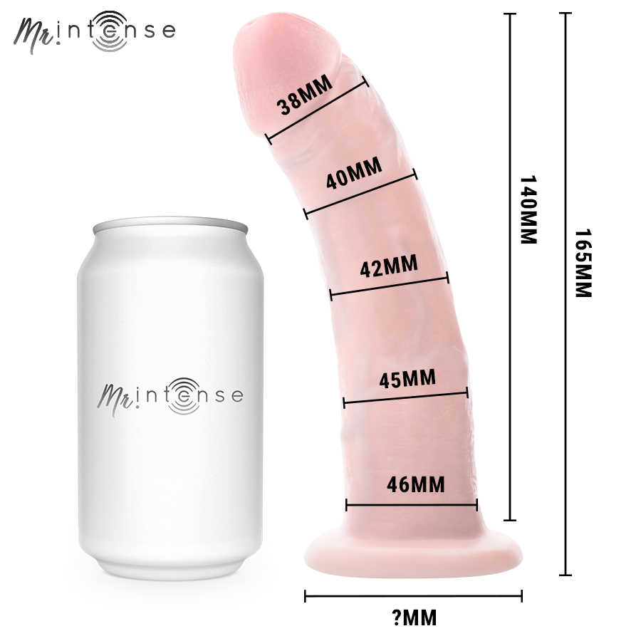 DILDO REALISTICO, SILICONE TPR MORBIDO, BASE A VENTOSA