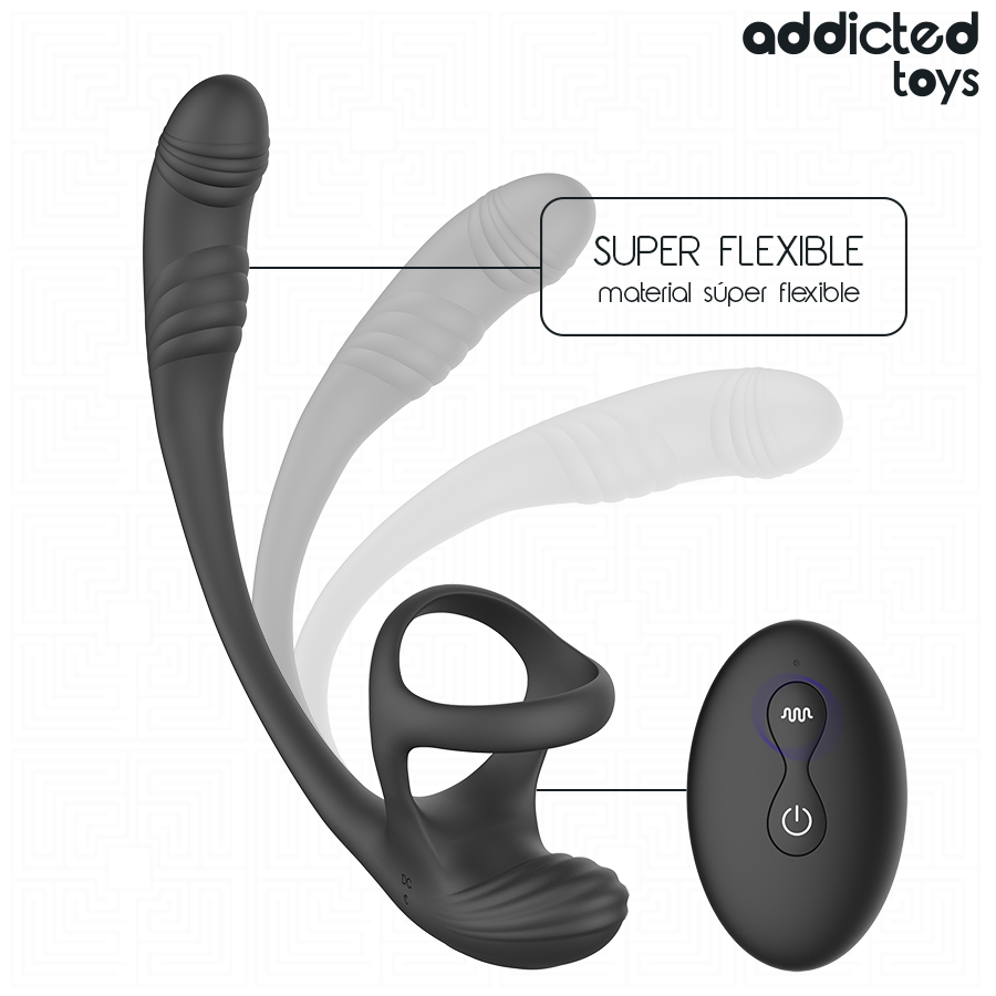 Plug anale vibrante e rotante con telecomando