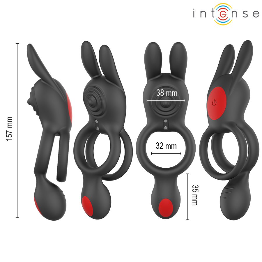 ANELLO VIBRANTE DOPPIO CON TELECOMANDO, 9 FUNZIONI, IMPERMEABILE IPX5