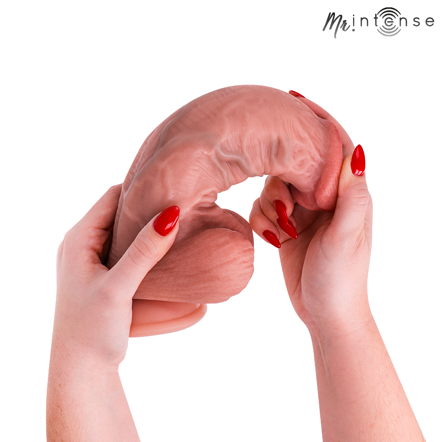 DILDO ULTRA REALISTICO, VENTOSA POTENTE, SILICONE MORBIDO 25,5 CM