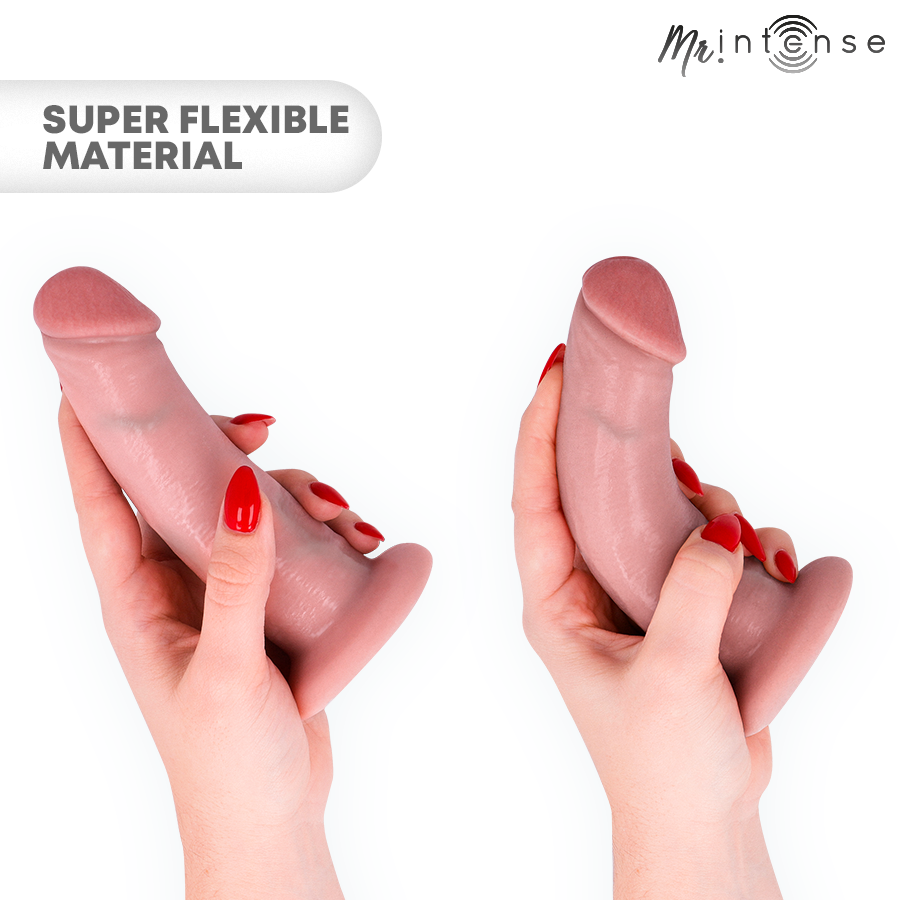 DILDO REALISTICO, SILICONE TPR MORBIDO, BASE A VENTOSA