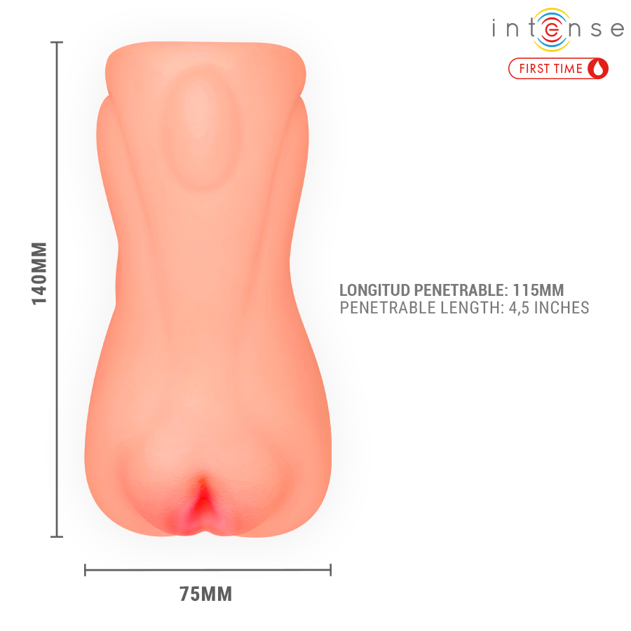 MASTURBATORE REALISTICO, INTERNO TESTURIZZATO STIMOLANTE, TPE FLESSIBILE E IMPERMEABILE