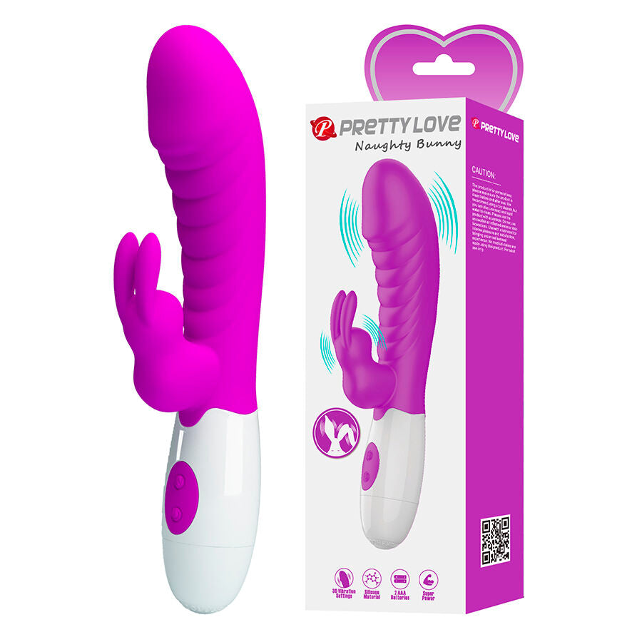 VIBRATORE RABBIT CON 30 IMPULSI, SILICONE FDA, DESIGN ERGONOMICO