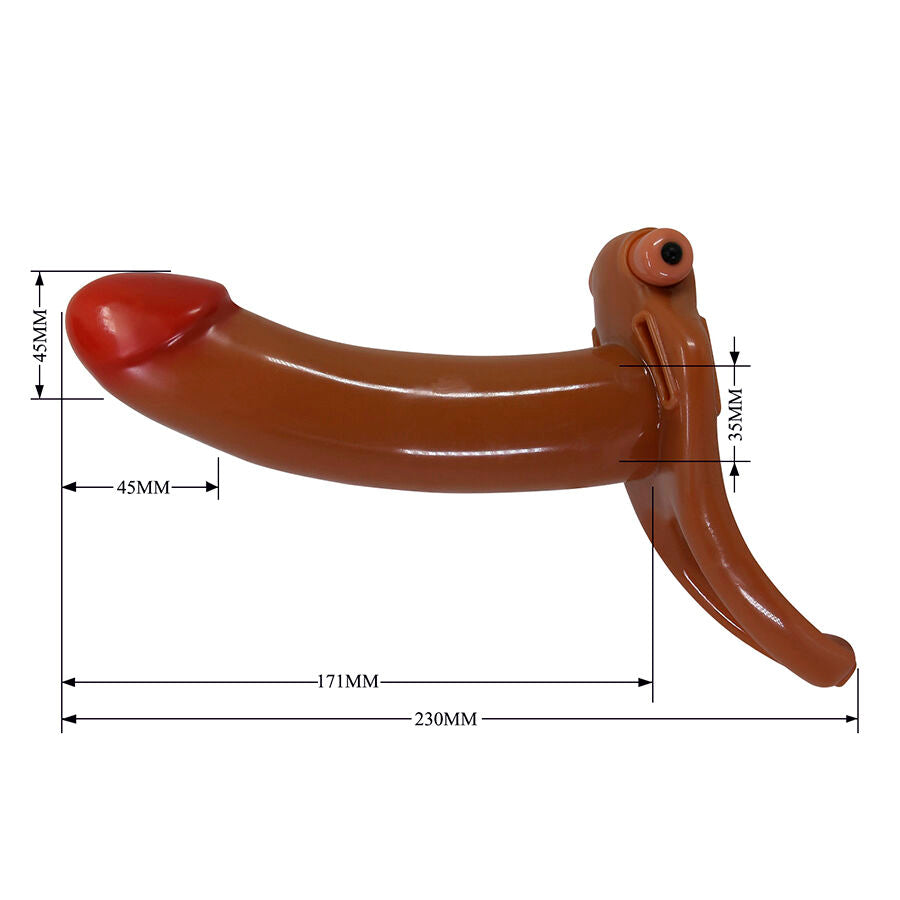 STRAP-ON VIBRANTE, STIMOLAZIONE REALISTICA, 10 IMPULSI DI VIBRAZIONE