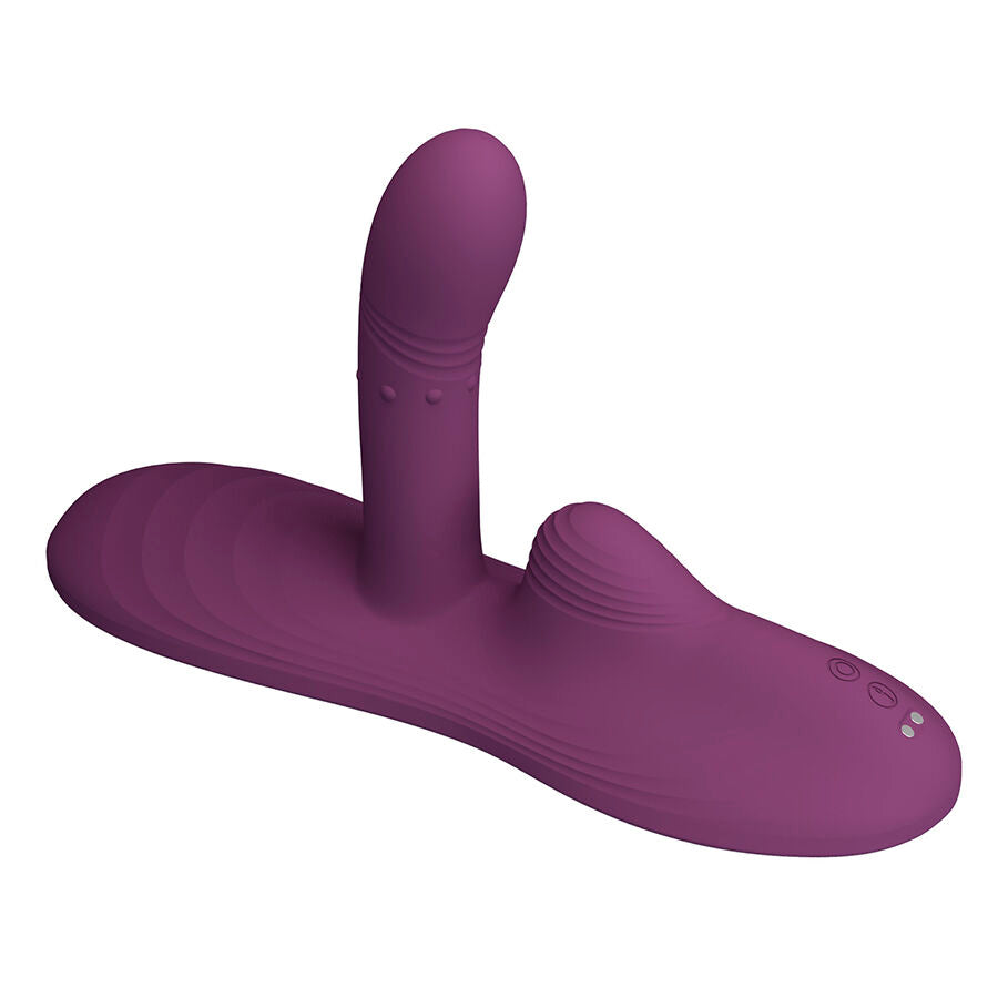 VIBRATORE ERGONOMICO CON CALORE, TELECOMANDO E CUSCINETTO IN SILICONE