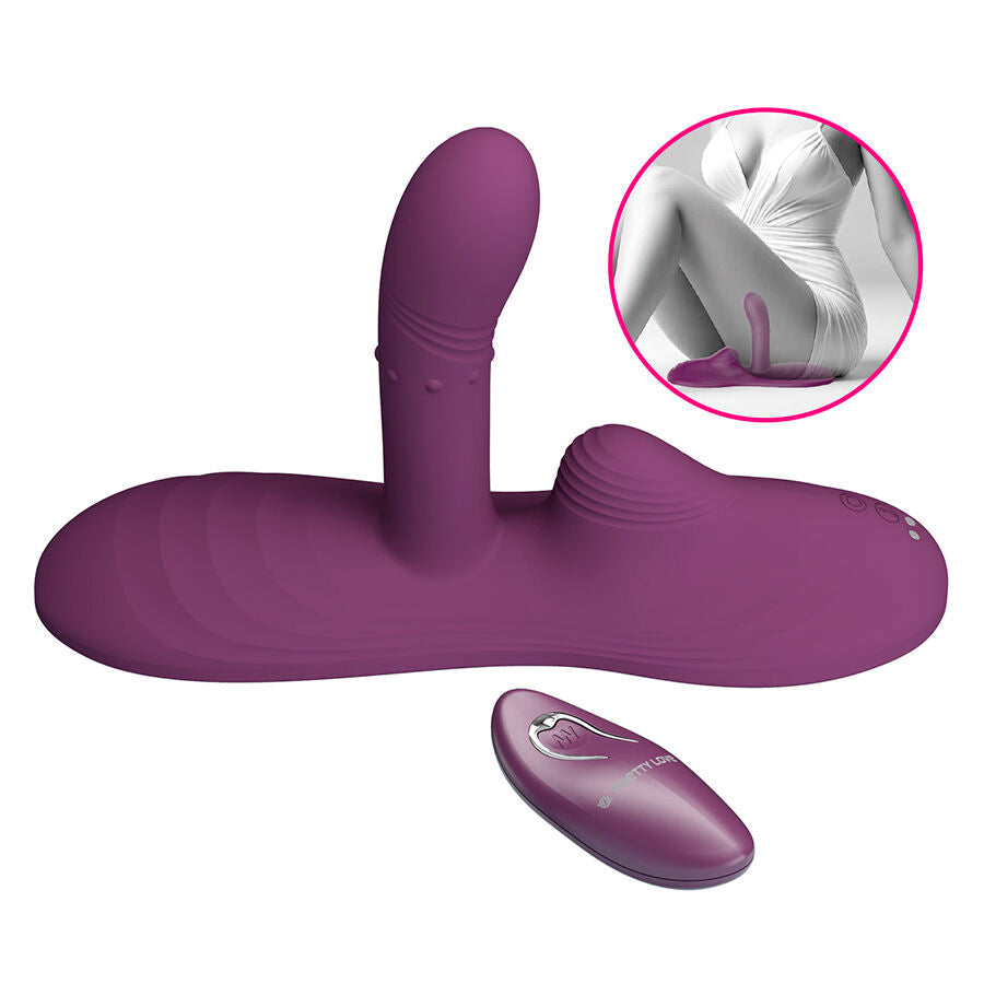 VIBRATORE ERGONOMICO CON CALORE, TELECOMANDO E CUSCINETTO IN SILICONE