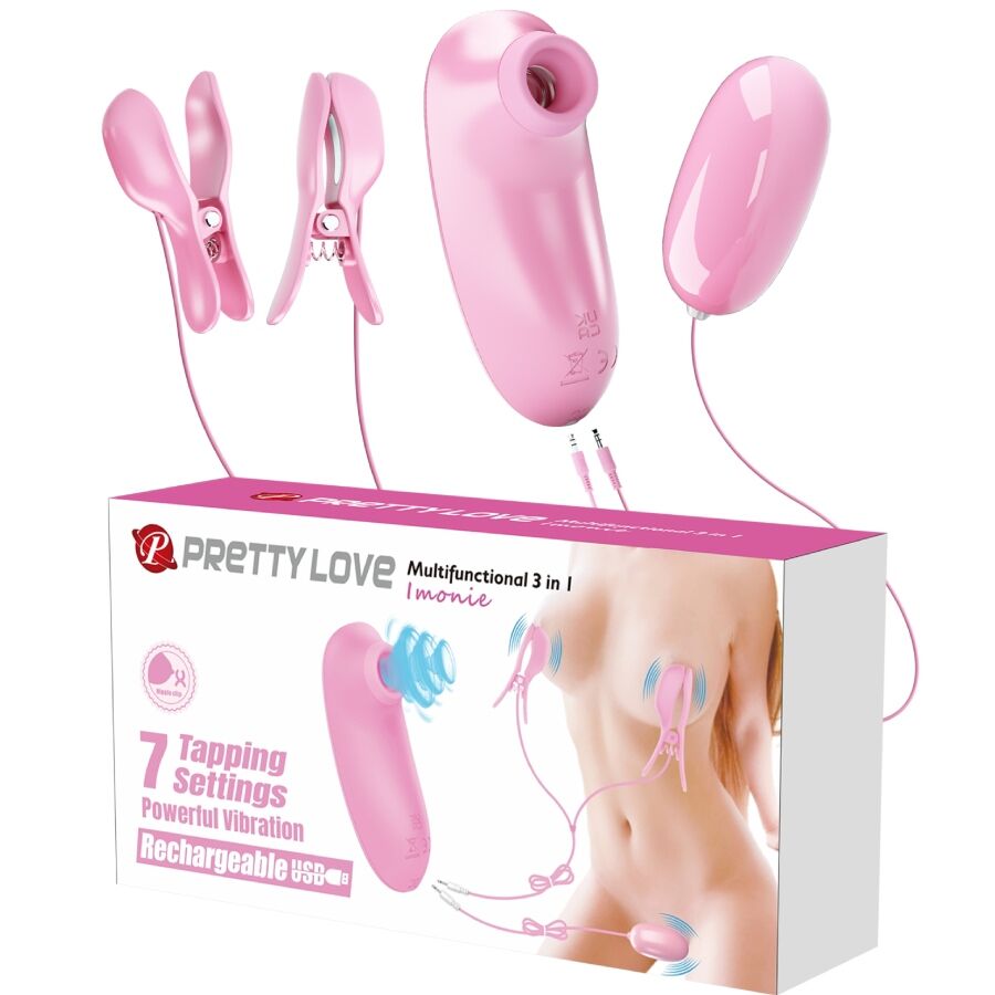 STIMOLATORE MULTIFUNZIONALE 3 IN 1, SILENZIOSO E RICARICABILE USB