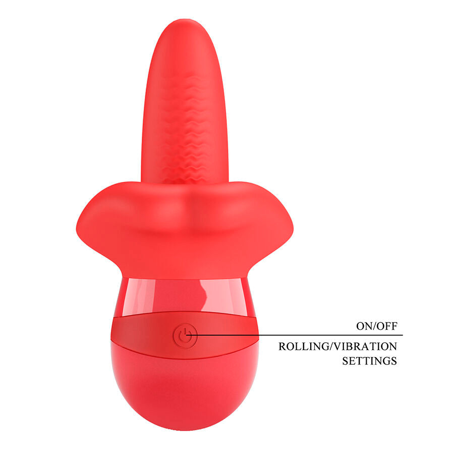 PRETTY LOVE - OBELIA MASTURBATORE VIBRATORE CON LINGUA E MOVIMENTO ORBITALE