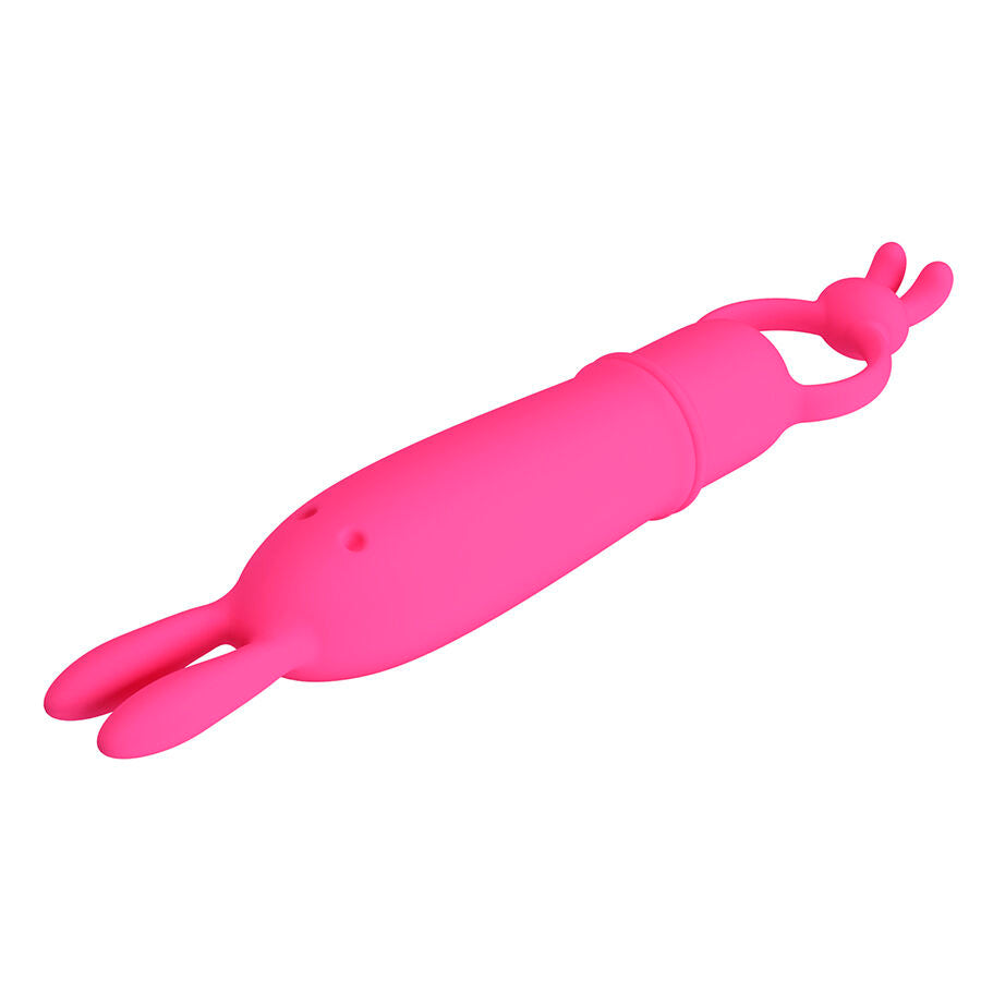 MINI VIBRATORE IN SILICONE, 10 MODALITÀ DI VIBRAZIONE, ANELLO DI RESISTENZA