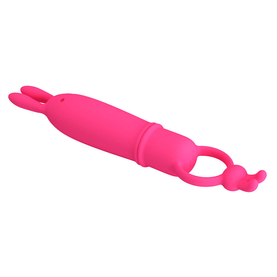 MINI VIBRATORE IN SILICONE, 10 MODALITÀ DI VIBRAZIONE, ANELLO DI RESISTENZA