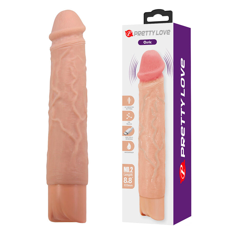 VIBRATORE REALISTICO, 10 FUNZIONI VIBRAZIONE, RICARICABILE USB