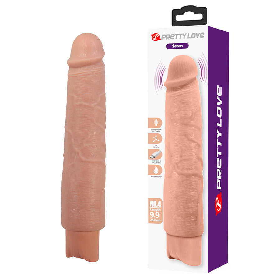VIBRATORE REALISTICO, 10 FUNZIONI VIBRAZIONE, RICARICABILE USB