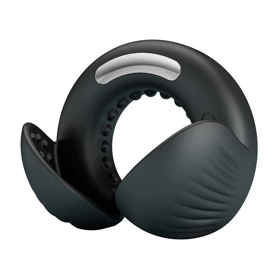 ANELLO VIBRANTE PER PENE CON STIMOLATORE TESTICOLARE, 10 MODALITÀ DI INTENSITÀ, SILICONE PREMIUM