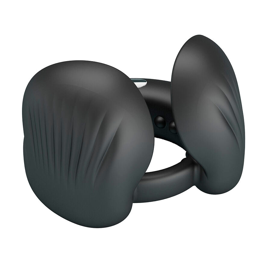 ANELLO VIBRANTE PER PENE CON STIMOLATORE TESTICOLARE, 10 MODALITÀ DI INTENSITÀ, SILICONE PREMIUM