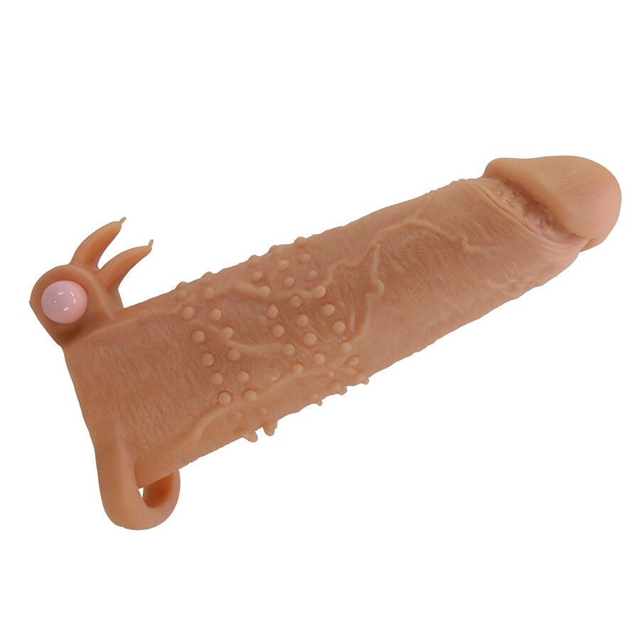 GUAINA PER PENE CON STIMOLATORE CLITORIDEO, VIBRATORE RIMOVIBILE, LUNGHEZZA 6,7 POLLICI
