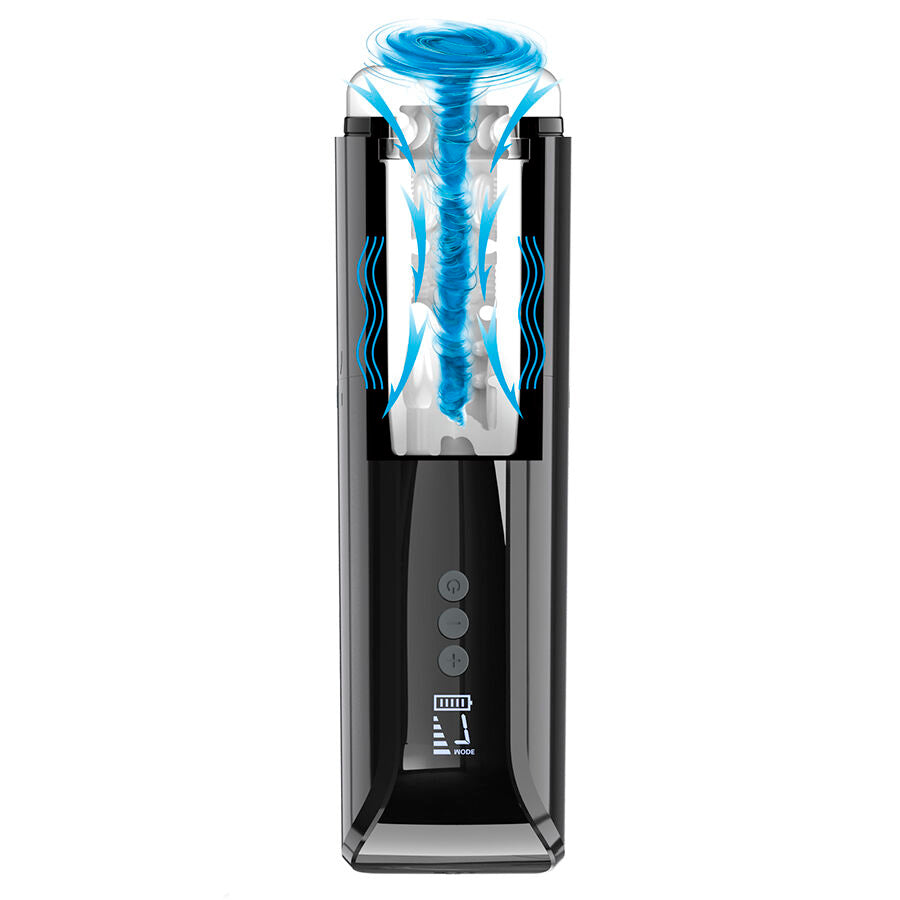 MASTURBATORE VIBRANTE CON SUZIONE, SCHERMO LED, TEXTURE REALISTICA