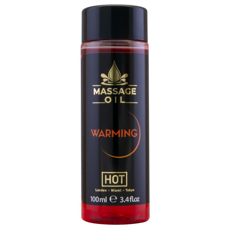 OLIO MASSAGGIO RISCALDANTE 100 ML, EFFETTO CALORE INTENSO, 7 FRAGRANZE ESOTICHE